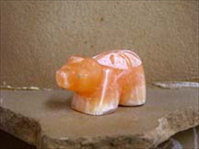 Orange Alabaster Bear