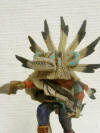 Native American Hopi Carved White Ogre (Wiharu) Disciplinarian Katsina Doll by Milton Howard