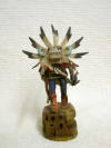 Native American Hopi Carved White Ogre (Wiharu) Disciplinarian Katsina Doll by Milton Howard