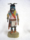 Native American Hopi Carved Red Tail Hawk (Palakwayo) Guard Katsina Doll by Donald Sockyma