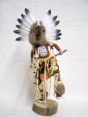 Native American Made Brown Owl Warrior Katsina Doll