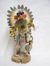 Native American Made Yellow Ahote Katsina Doll by Sammie Walker (Navajo-Hopi)