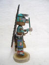 Native American Hopi Carved Blue Ahote Hunter Katsina Doll by Preston Youvella