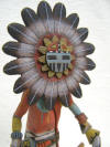Native American Hopi Carved Sunface (Tawa) Katsina Doll by Lendell Roy